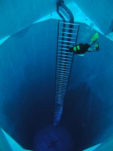 Una parte dei suoi 34,5 metri di profondità..